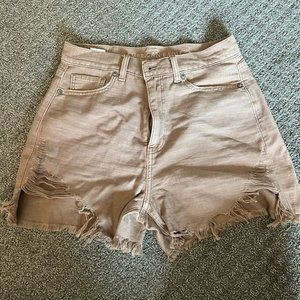American Eagle Distressed Mauve Cotton Shorts Size 4